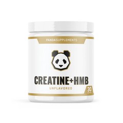 Panda supplement Creatine +HMB Unflavored powder 30 SRV ((Dented Container)