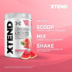 Xtend Original BCAA Powder, 7g BCAAs and 13.2 Ounce (Pack of 1), Watermelon