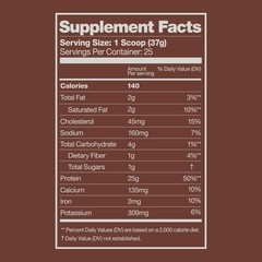 Oath Nutrition Whey Protein Powder Chocolate Brownie 25 Grams Of Protein And