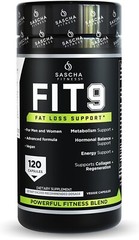Sascha FIT 9 Fitness Fat Loss pills | Weight Loss Supplements-Vegan-120 Caps
