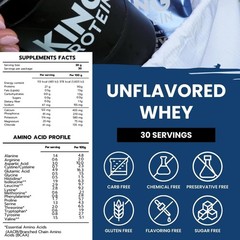 KING Protein Clean Whey Isolate Powder 1.98 Pound (Pack of 1)
