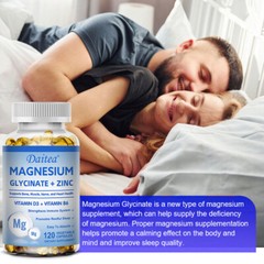Magnesium Glycine Chelated Iron + Zinc | 500 Mg | Immune & Muscle Support Caps