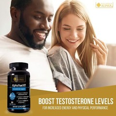 2 Bottles Testosterone Booster Alpha Fuel XT Naturally Increases Strength