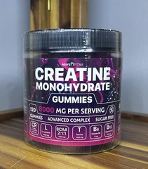 Perfectfit365 Creatine Monohydrate Gummies 8000 MG. Sugar Free- 120 Count-