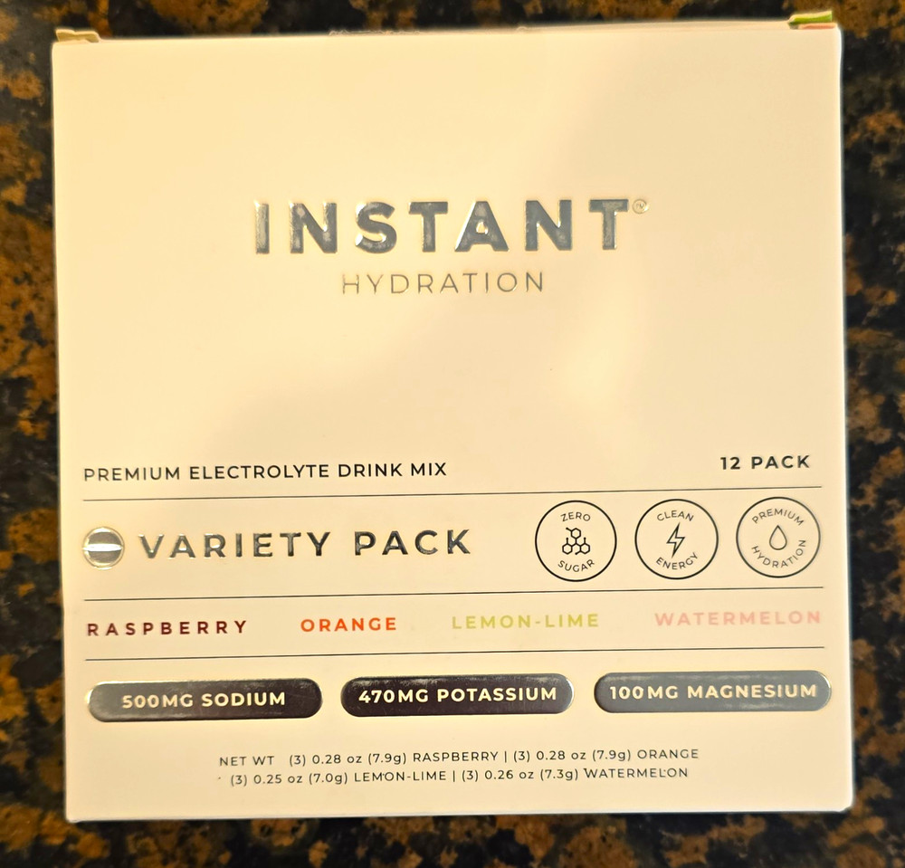 Instant Hydration Electrolyte Drink Mix Variety 12 Pack Sugar-Free Keto Vegan