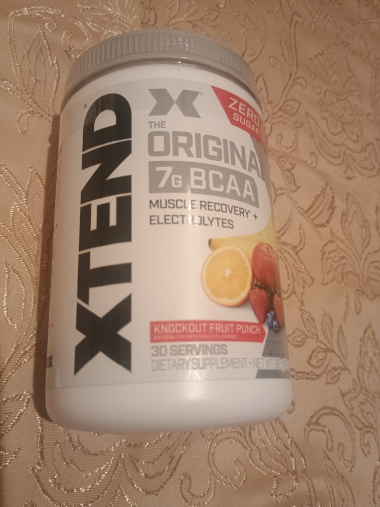 XTEND Original BCAA Powder – Knockout Fruit Punch – 30 svgs – Exp. 07/27