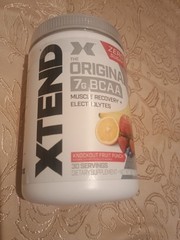 XTEND Original BCAA Powder – Knockout Fruit Punch – 30 svgs – Exp. 07/27
