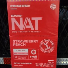 NAT Pruvit Keto STRAWBERRY PEACH Charged Ketones 20 sealed packs