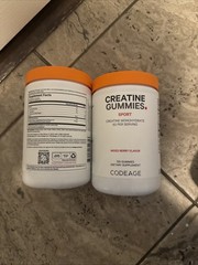 2 X Codeage Creatine Monohydrate Gummies Supplement, Mixed Berry EXP : 9/26