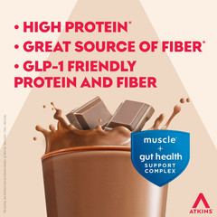 Atkins Strong, High Protein Shake, Milk Chocolate, 30g of Protein, 4 Count, 3 PK