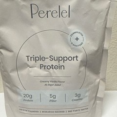 Perelel Triple-Support Protein Powder Creamy Vanilla No Sugar Added 19.8 oz