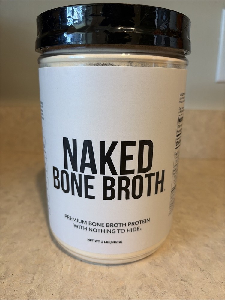 Naked Bone Broth – Beef Bone Broth Protein Powder – 1 LB – Exp – 1/2028