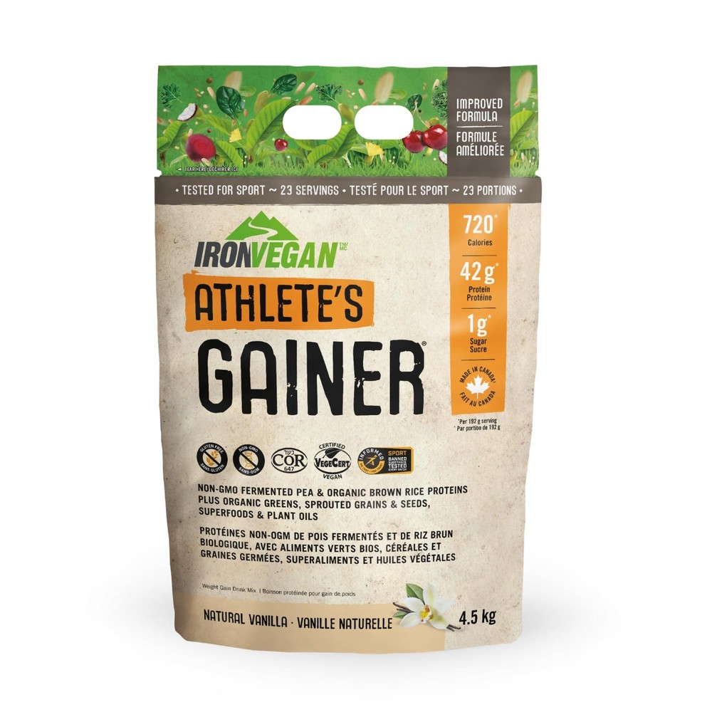 Vegan Athlete’s Gainer Protein Powder, Vanilla Flavor, 10 lbs (4.5 kg) – Muscle