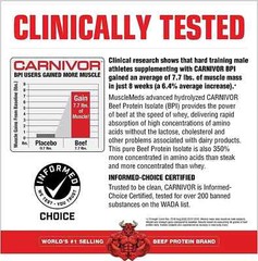 MuscleMeds Carnivor Beef Protein Isolate 100 Servings 7.34lb Bags 2 Flavors NEW
