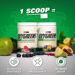 EHPlabs OXYGREENS powder 9oz ( 30 Servings ) Natural Pineapple Fla BEST BY 08/26
