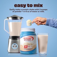 Premier Protein Powder, Vanilla Milkshake, 30g Protein, 1g Sugar, 100% Whey P…