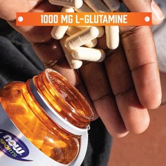 NOW Foods L-Glutamine Double Strength 1000 mg., 120 Capsules