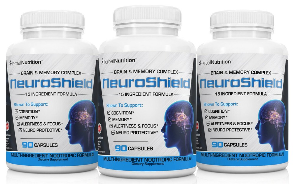 Brain Booster Supplement Memory, Focus, Bacopa, Huperzine & More 90 Caps 3 Pack