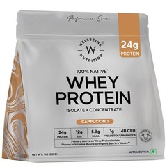 Wellbeing Nutrition Whey Iso+Conc Cappuccino, 24g Protein, 1Kg