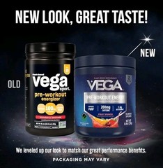 Vega Pre-Workout – 200mg Caffeine, Energy & Focus, Fruit Punch, 25 Servings,…