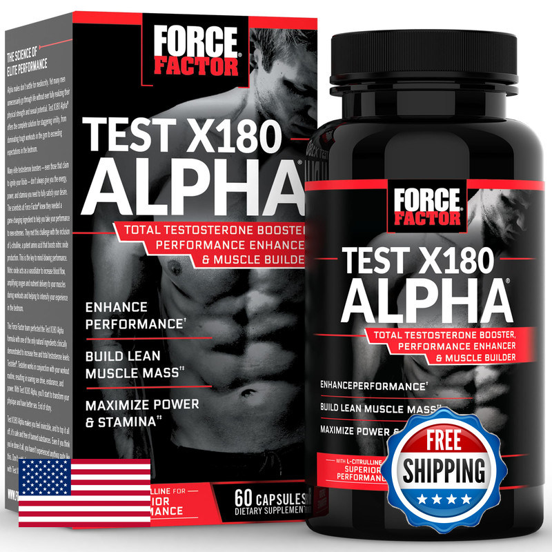 Force Factor Test X180 Alpha Total Testosterone Booster For Men Fenugreek Seed