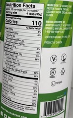 MANITOBA HARVEST—Max Fiber—Hemp Protein Powder—1Ea-16oz—See Below—24 HR SHIPPING