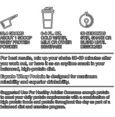 Equate Whey Protein Powder, Smooth Vanilla, 24 oz