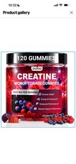 Ootoo Creatine Monohydrate Gummies 120 Count 9000mg Berry Flavor