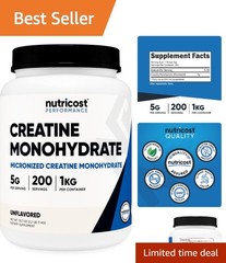 Pure Creatine Monohydrate Powder 1KG for Muscle Growth