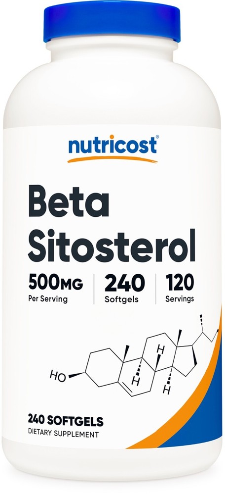 Nutricost Beta Sitosterol 240 Softgels, 500mg – GMO and Gluten Free, 120 Serving