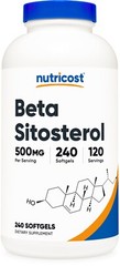 Nutricost Beta Sitosterol 240 Softgels, 500mg – GMO and Gluten Free, 120 Serving