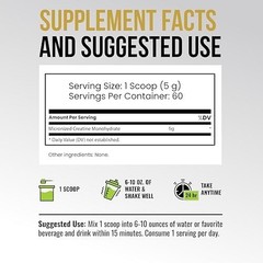 Micronized Creatine Monohydrate Powder – 100% Pure Creatine Powder Unflavored an