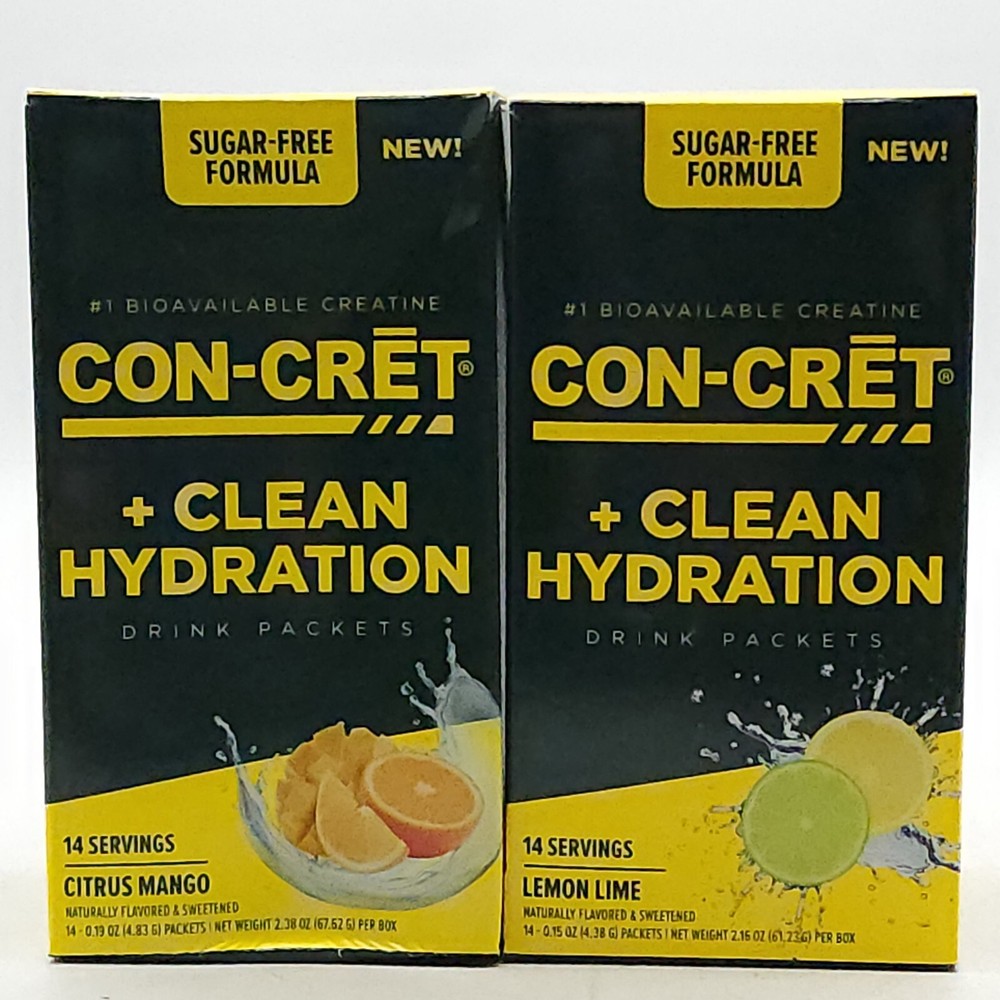Con-Cret + Clean Hydration by ProMera Sports 14 Packets Pick Flavor