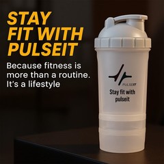 PulseITHydraFlow Shaker 500ml | 2 Storage BPA Free Grey