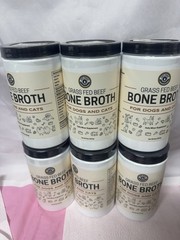 6X Left Coast Beef Bone Broth Powder for Dogs Cats | Grass-fed Bone Broth, 8oz