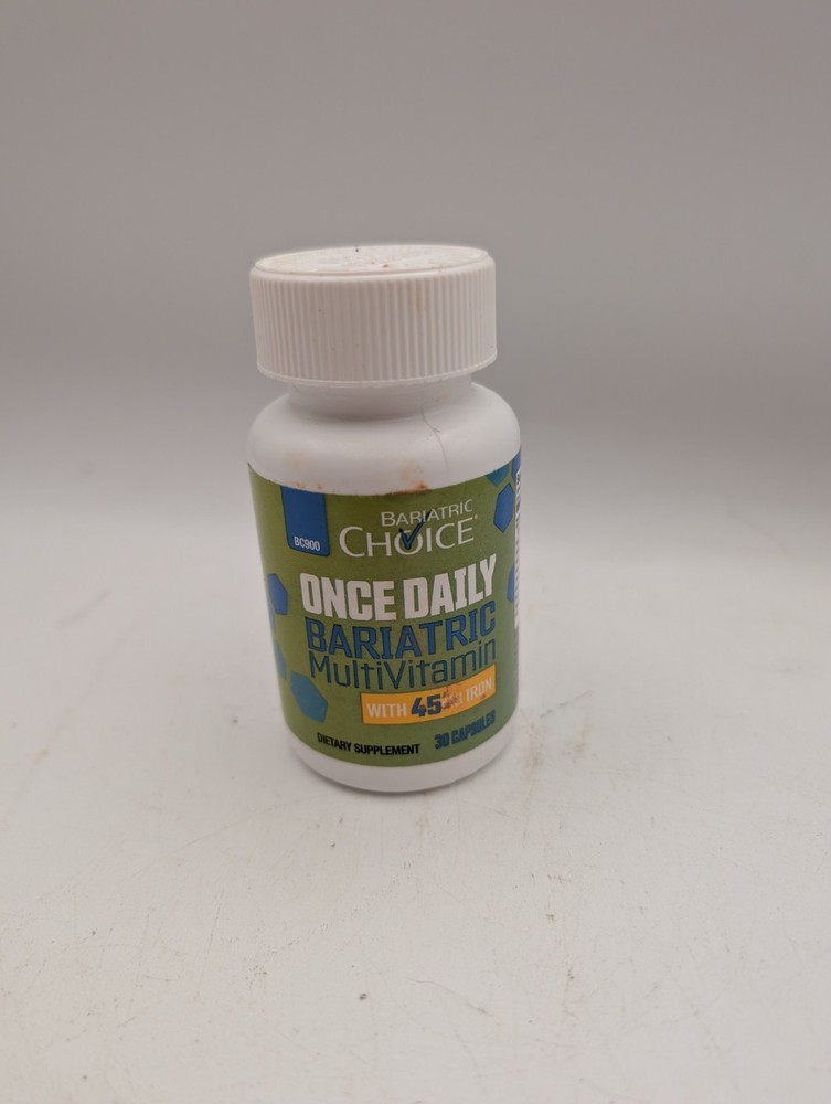 Easy to Digest Bariatric Multivitamin Supplement w/ 45mg Iron (30 Caps)