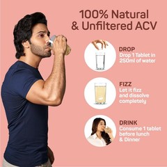 Fast&Up Apple Cider Vinegar Effervescent Tablets Detox 500mg