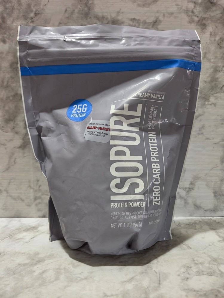 Isopure Zero Carb 25g Protein Powder Whey Creamy Vanilla 1 LB 4/2027