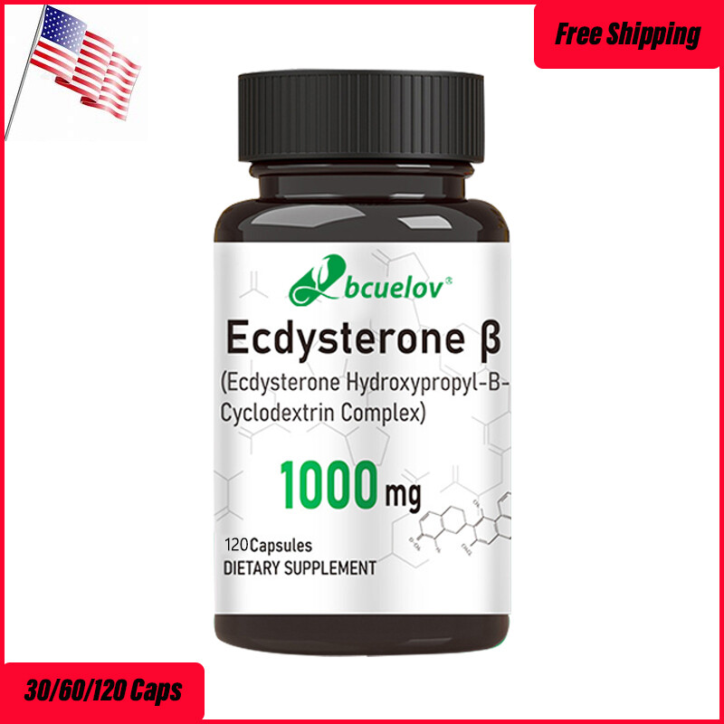 Ecdysterone 1000mg Supplement for Maximum Muscle Growth and Recovery 30/60/120pc