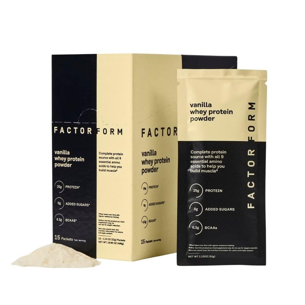 FACTOR FORM Whey Protein Powder | 100% Whey Isolate | 25g Protein & 6.3g BCAA…