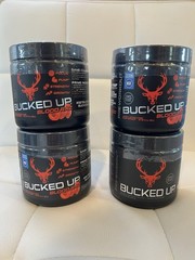 Bucked Up Woke AF Pre-Workout Powder Rocket Pop / Blood Raz (Lot of 2)