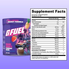 G Fuel Miami Nights 2.0 Energy Drink Powder, 9.8 Ounce (Pack of 1), No Color