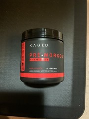 KAGED Pre-Workout Stim- Free Fruit Punch 1.23 lb (558g) SEALED New Exp 10/2026