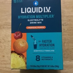 Liquid IV Hydration Multiplier Electrolyte Drink Mix 8.46 oz Tropical Punch