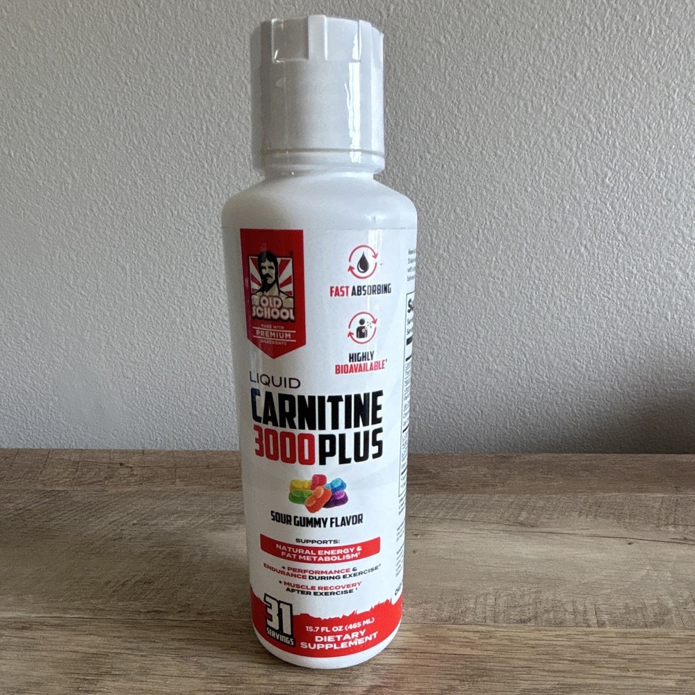 Old School Liquid Carnitine 3000 Plus L-Carnitine Sour Gummy 31 Serv 15.7oz