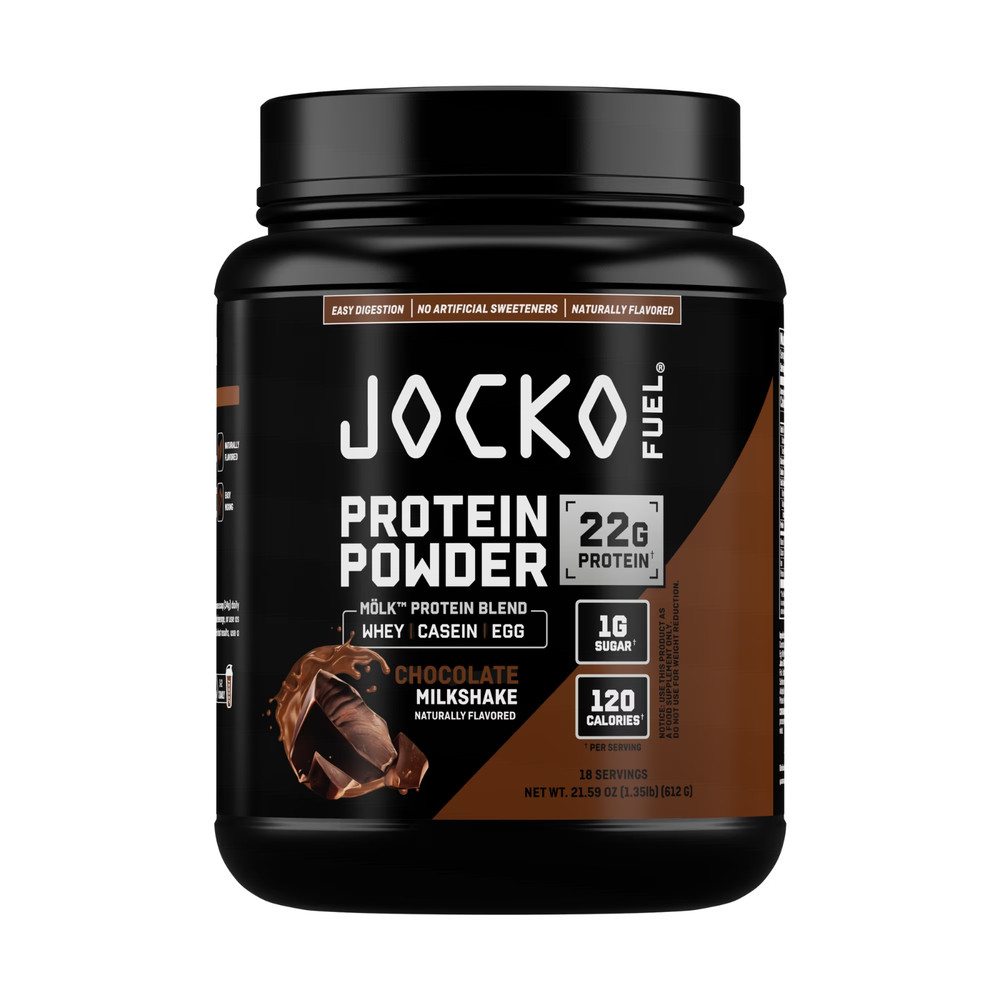 Jocko Fuel Whey Protein Powder Chocolate 22g Protein 18 Servings No Sugar Added