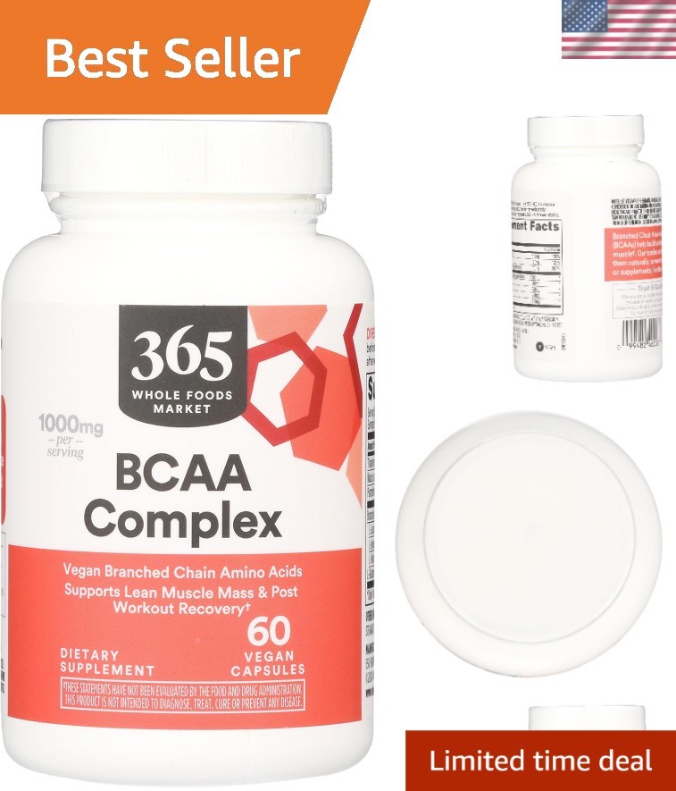 Essential BCAAs for Active Lifestyles – 60 Count Amino Acid Support