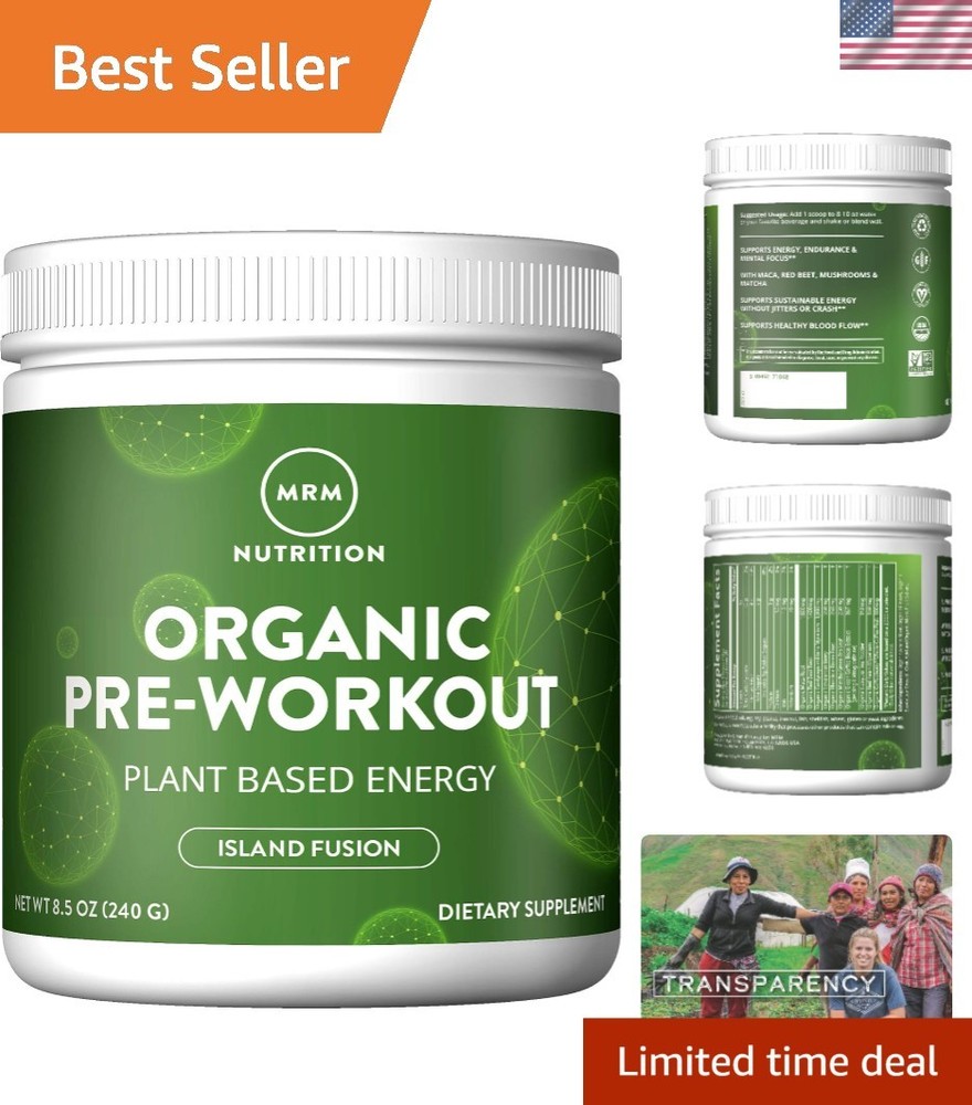 Plant-Based Pre-Workout Energy with 150mg Caffeine & Adaptogens – 20 Servings