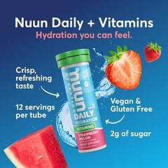 Nuun Vitamins Electrolyte Tablets Vitamin D C E A B6 Folic Acid 4 Other