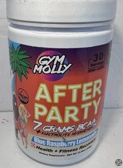 Gym molly After Party Blue Raspberry Lemonade Exp05/26-7grams Bcaa + Electrolyte